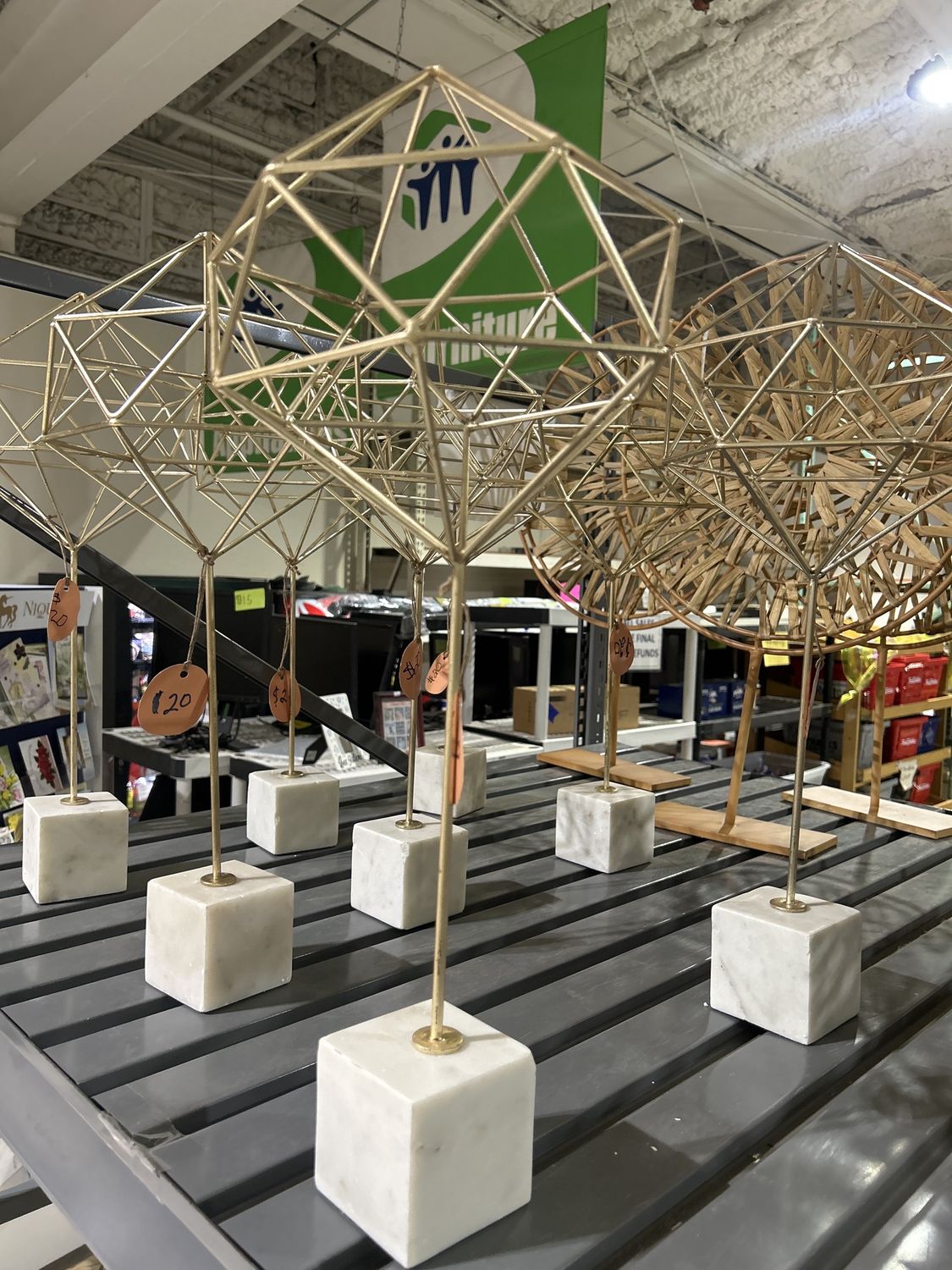 Marble base table topper