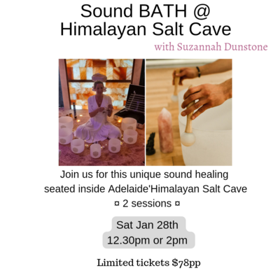 Sound Bath @ Himalayan Salt Cave- 12.30pm Jan 28th