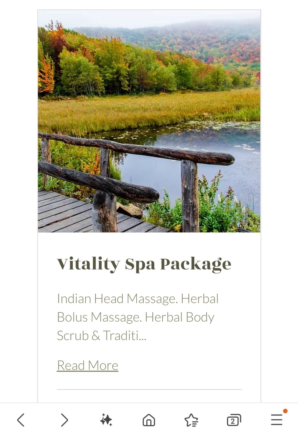 Vitality Spa Package