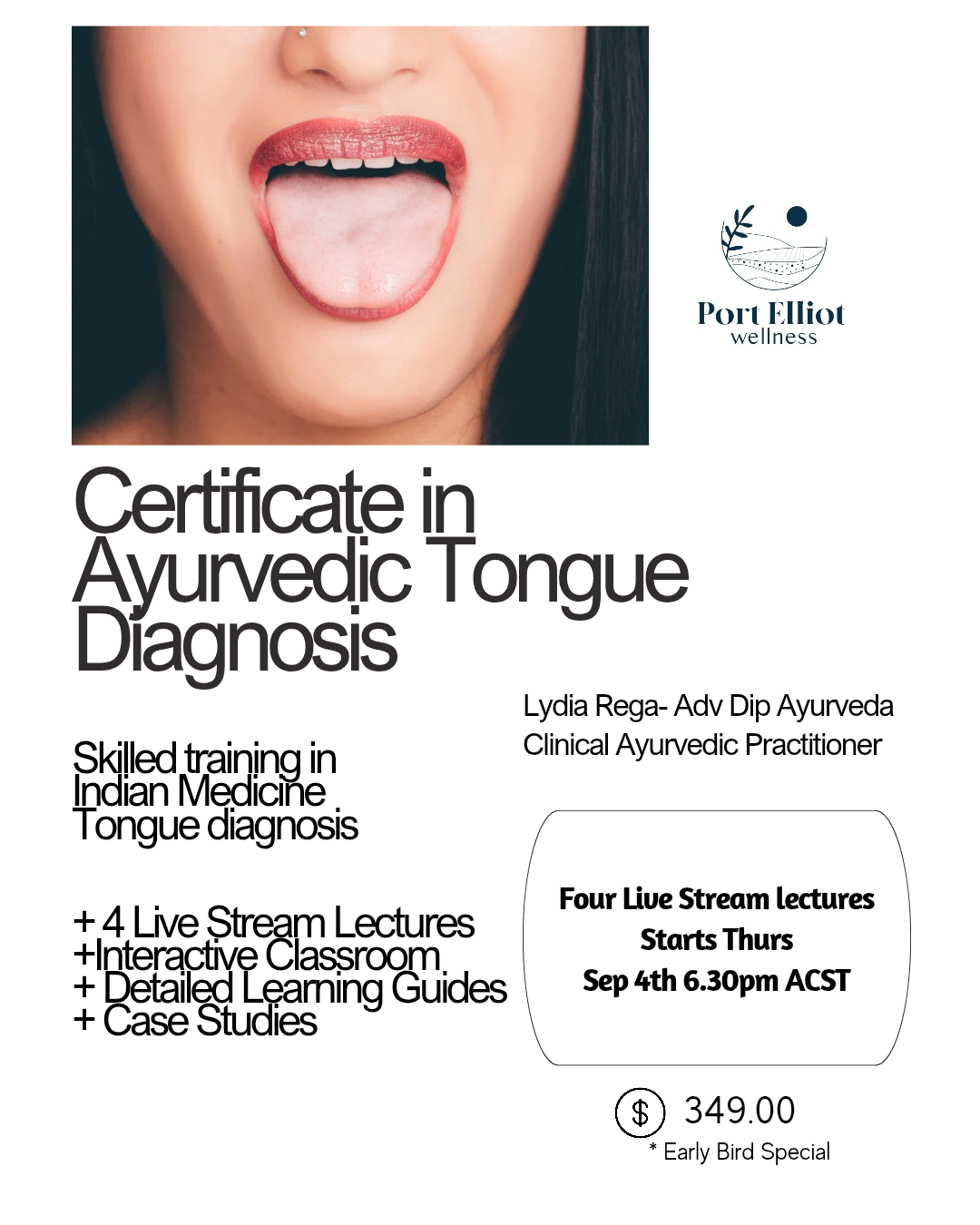 Certificate in Ayurvedic Tongue Diagnosis- Early Bird Special Certificate in Ayurvedic Tongue Diagnosis- Early Bird Special