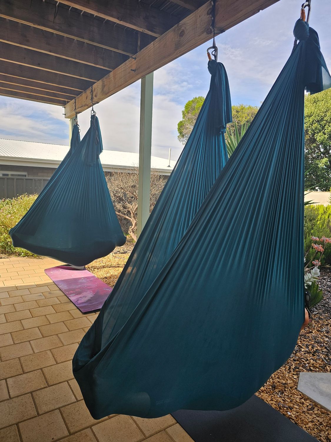 1-Hour Restorative Anti-Gravity Hatha Yoga &amp; Sound Bath for two - ON SALE!