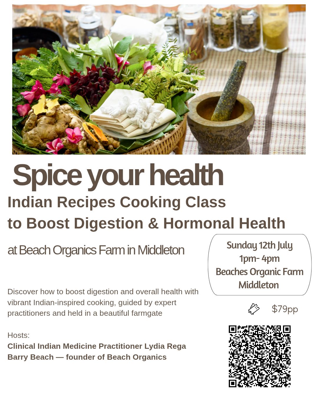 Spice Your Health: Indian Recipes Cooking Class to Boost Digestion &amp; Hormonal Health
