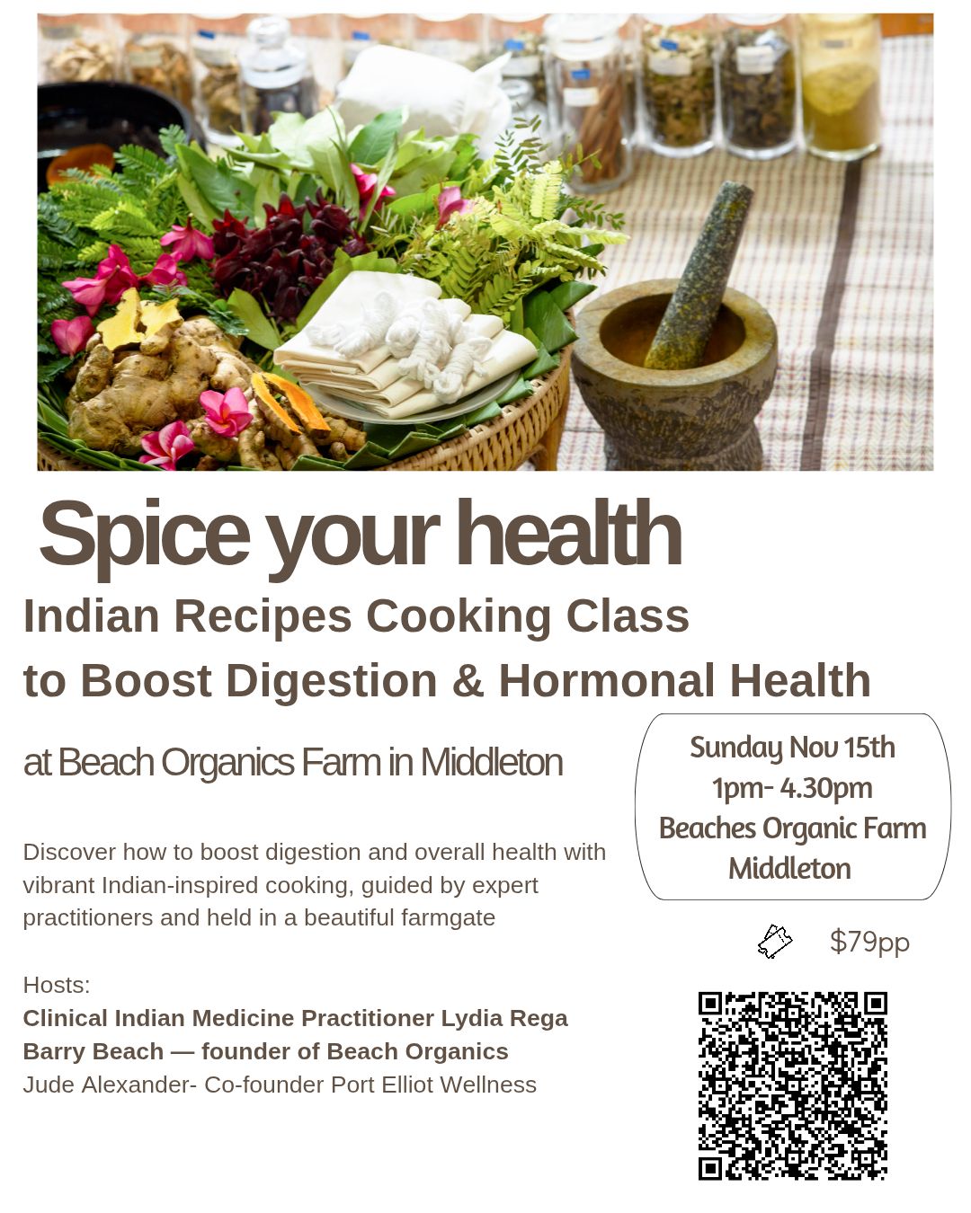 Spice Your Health: Indian Recipes Cooking Class to Boost Digestion &amp; Hormonal Health