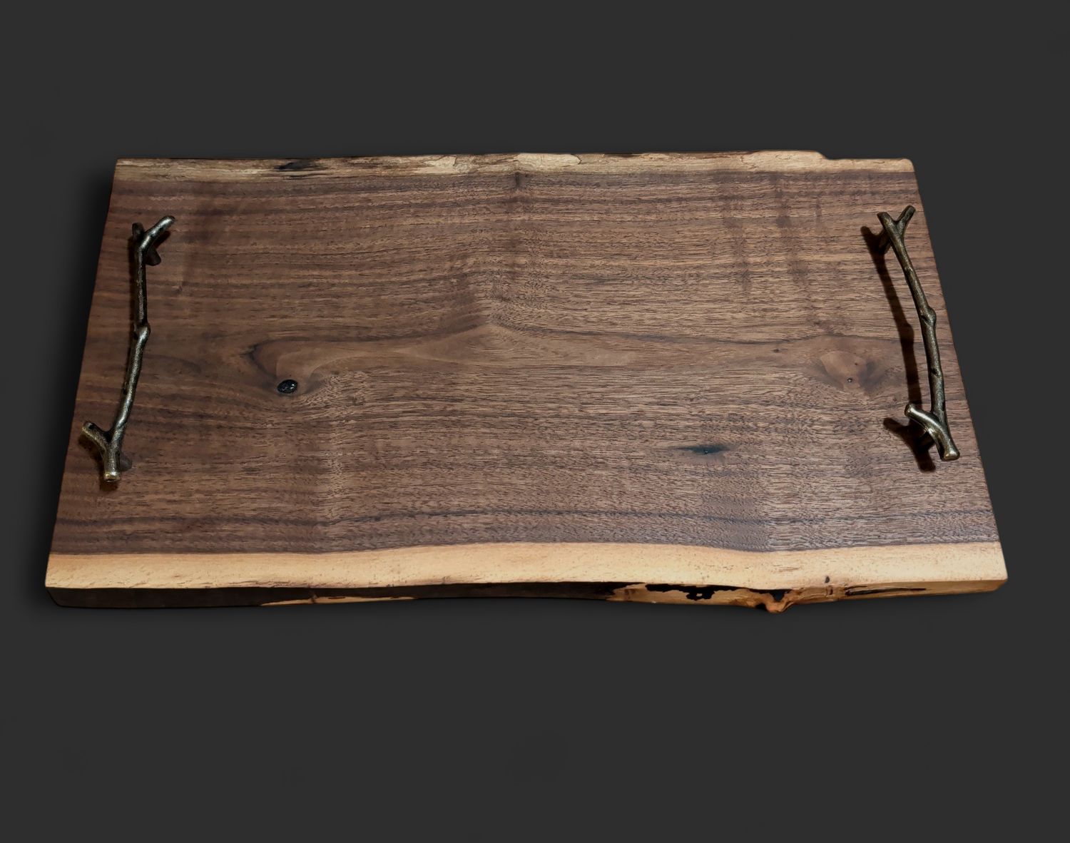 Walnut serving tray.