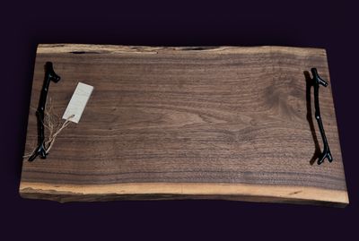 Walnut serving tray black