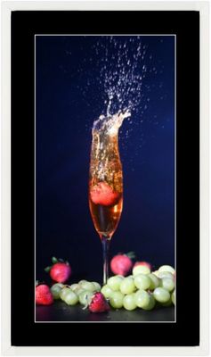 Strawberry Wine 12x24 Framed Print #0002
