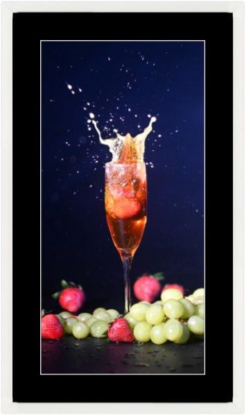 Strawberry Wine Framed 12x24 Print #0078