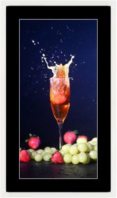 Strawberry Wine Framed 12x24 Print #0078