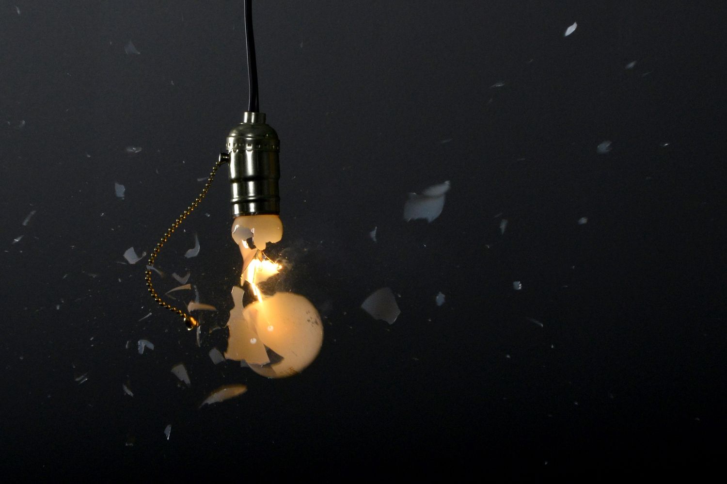 Exploding Light Bulb 12x24 inch mounted print only