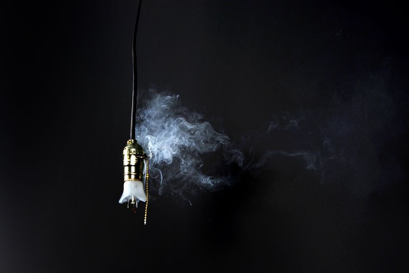 Smokin' Light Bulb 12x24 inch print #9318b