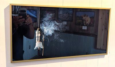 Smokin' Light Bulb 12x24 inch print #9318b