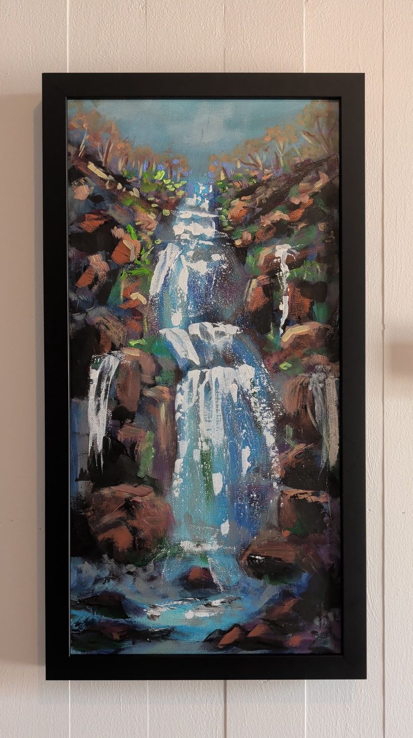 Following Through 12x24 Framed
