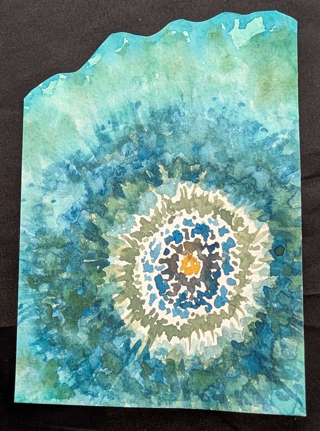 Original Watercolor Flat Card flat card