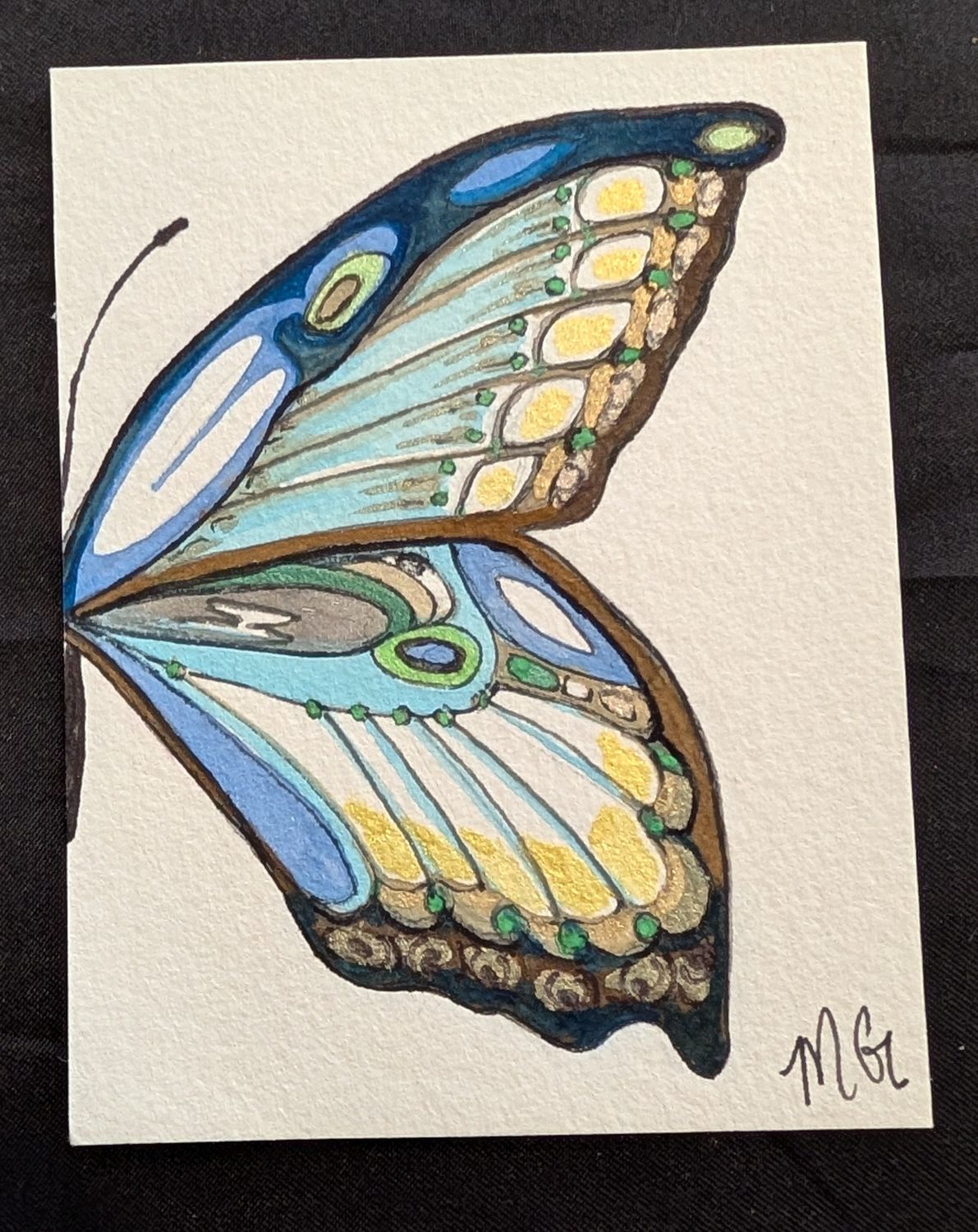 Original Watercolor Flat Card flat  card 5x7 and smaller