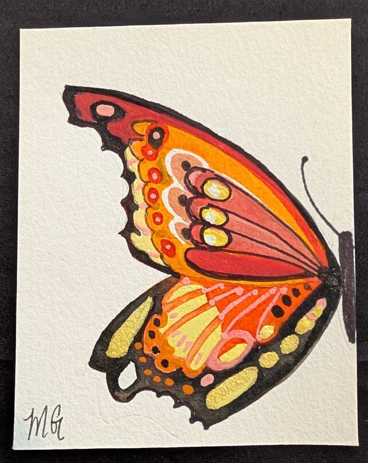 Original Watercolor Flat Card flat card 5x7  and smaller