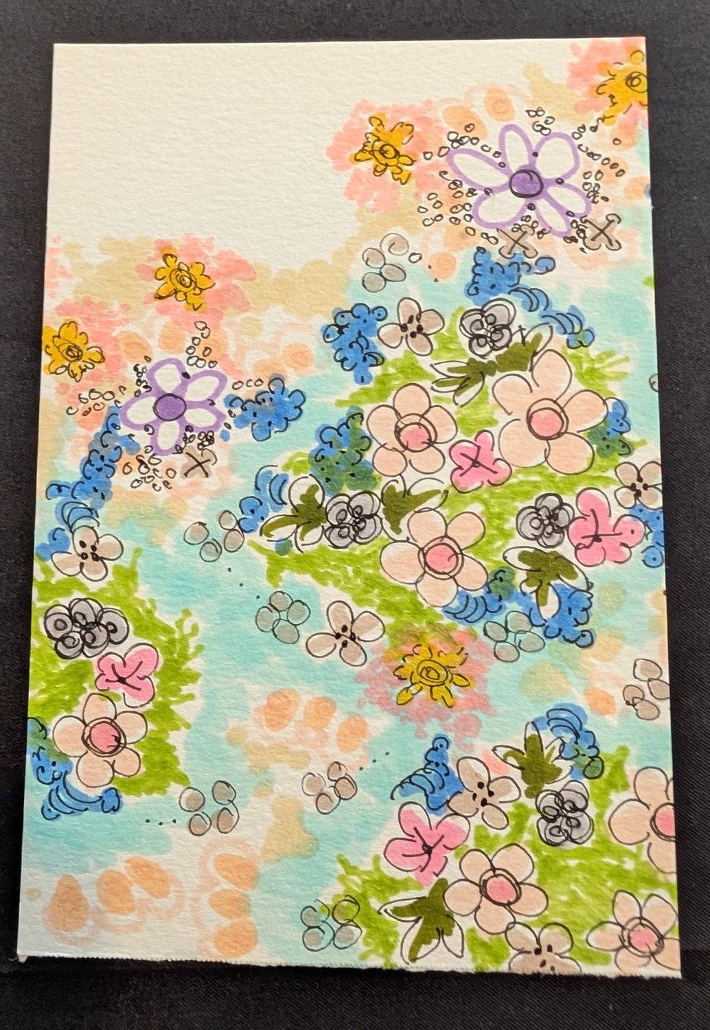 Original Watercolor Flat Card 4