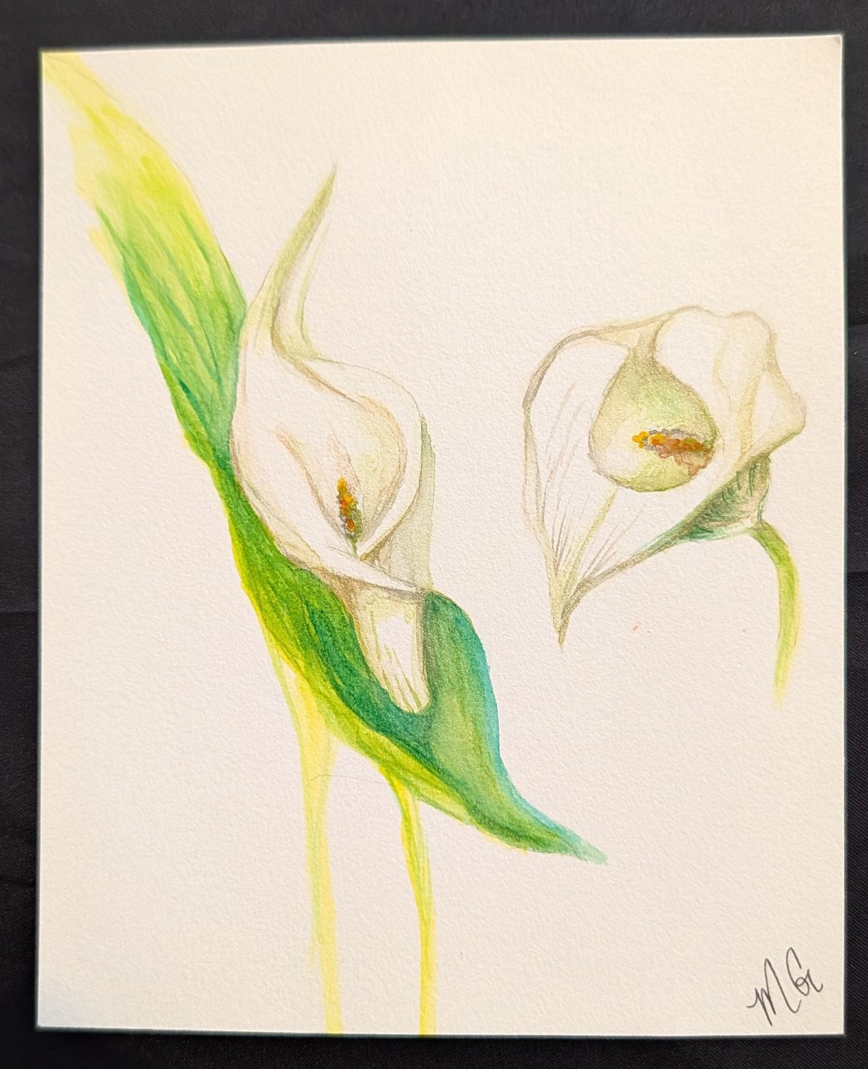 Original Watercolor Flat Card flat card 5x7 and smaller