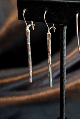 Dangle Sterling Earrings approximately 1"