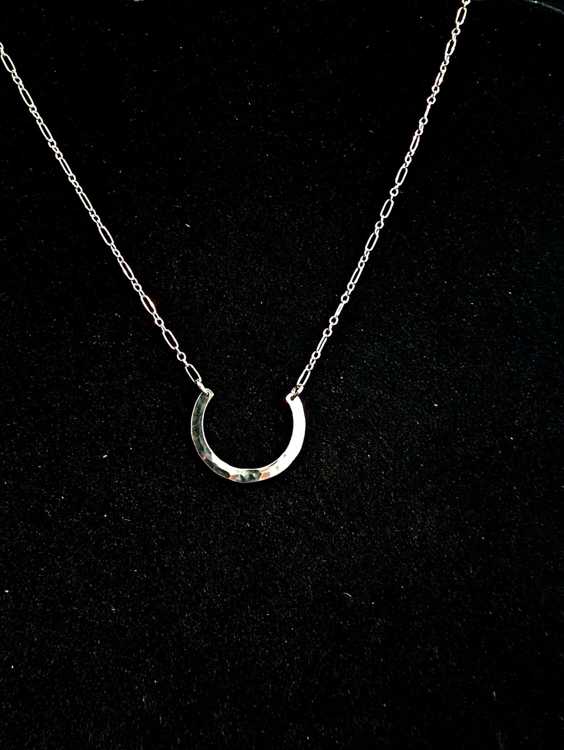 Sterling Silver half circle  Necklace approximately