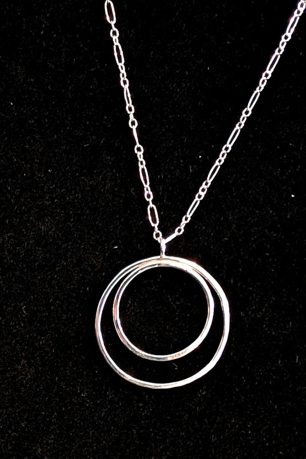 Sterling Silver Double Circle Pendent