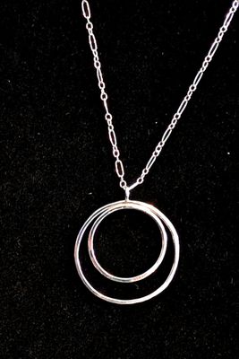 Sterling Silver Double Circle Pendent