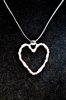 1.5" Sterling Silver Heart pendent