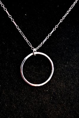 Sterling Silver 1"Circle Pendent