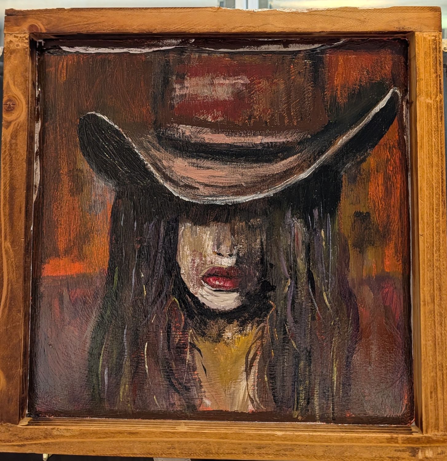 Original Cow Girl painting