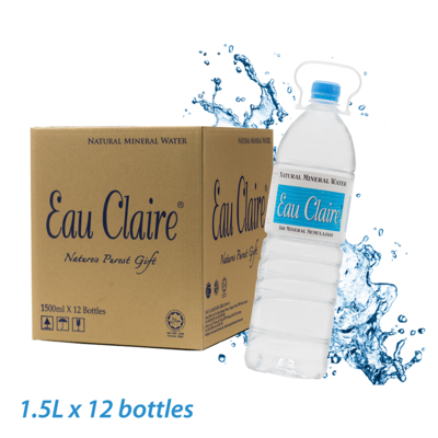 EAU CLAIRE 1.5L x 12 bottles