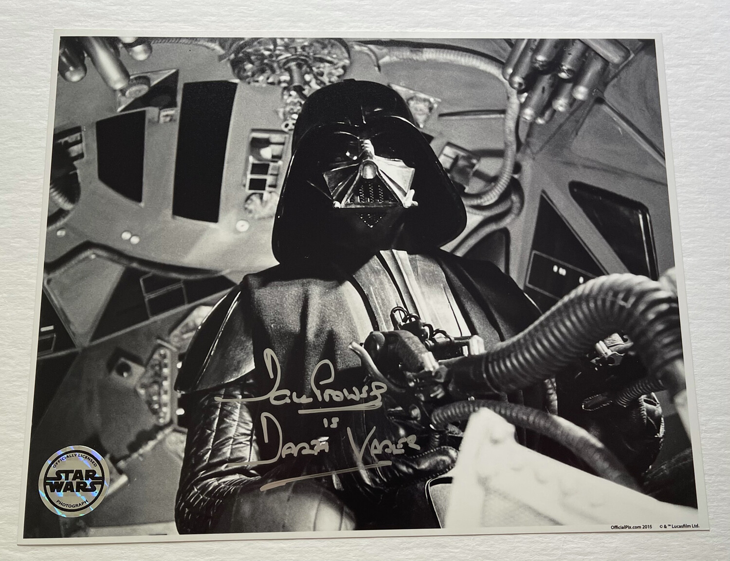 8X10 DARTH VADER PHOTO SIGNED BY DAVE PROWSE