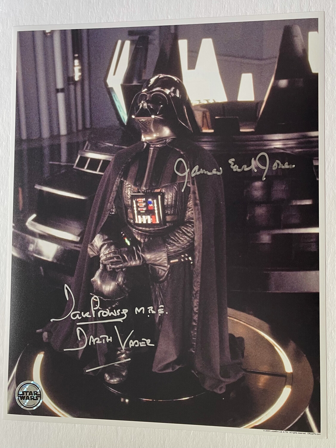 11X14 DARTH VADER PHOTO SIGNED BY DAVE PROWSE AND JAMES EARL JONES