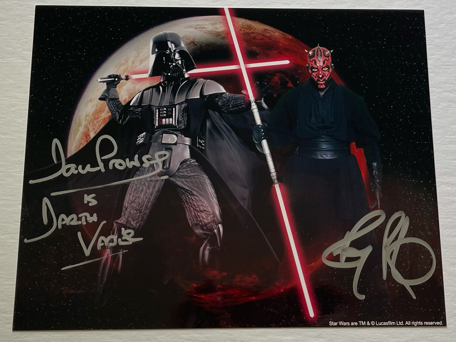 8X10 PHOTO SIGNED BY DAVE PROWSE AND RAY PARK