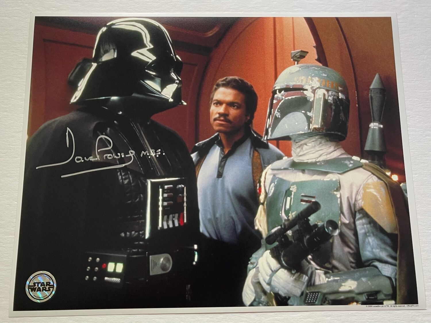 11X14 DARTH VADER PHOTO SIGNED BY DAVE PROWSE