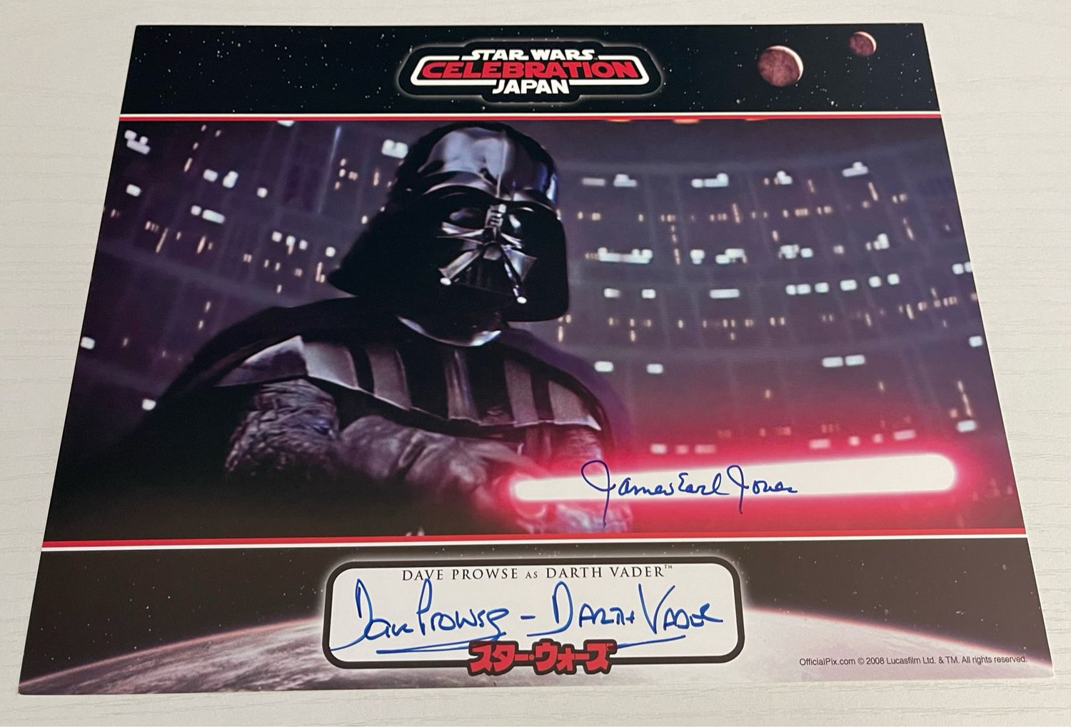 8X10 PHOTO SIGNED BY DAVE PROWSE AND JAMES EARL JONES