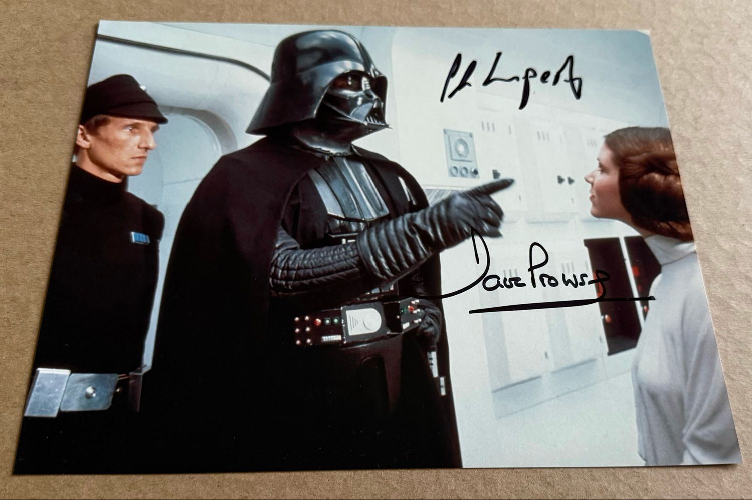 STAR WARS 8X10 PHOTO SIGNED BY DAVE PROWSE AND AL LAMPERT
