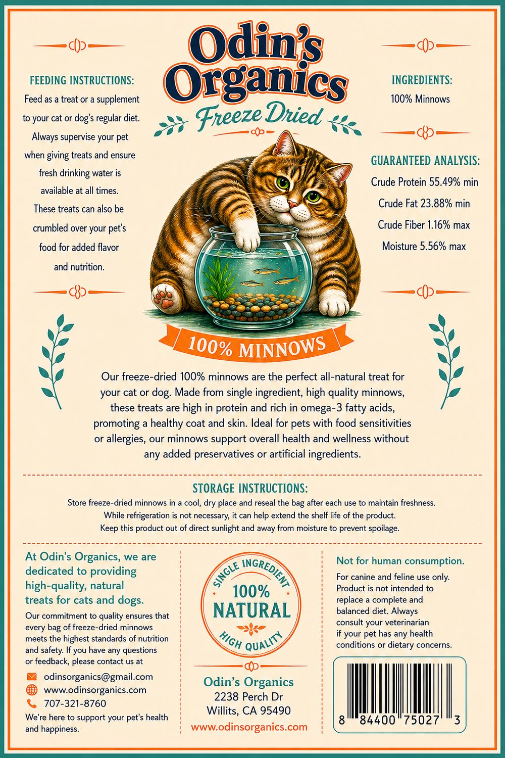 Freeze Dried Minnows for Cats &amp; Dogs