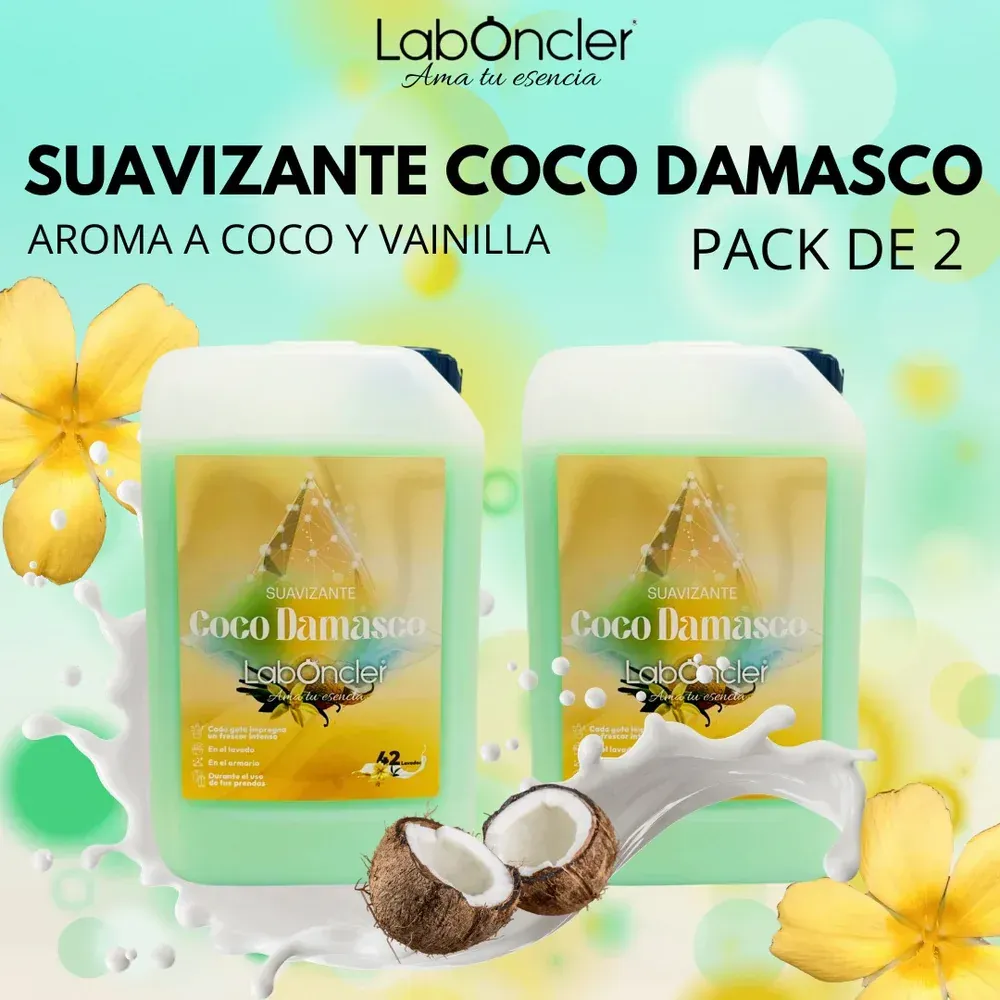Pack doble Suavizante Coco Damasco con aroma a Coco y Vainilla