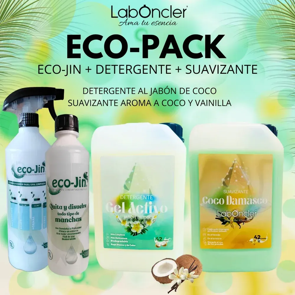 Eco Pack | EcoJin + Detergente + Suavizante