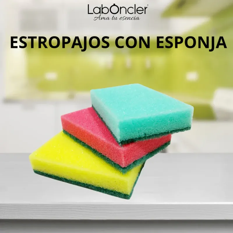 Estropajo con Esponja (Pack de 3 Unidades)