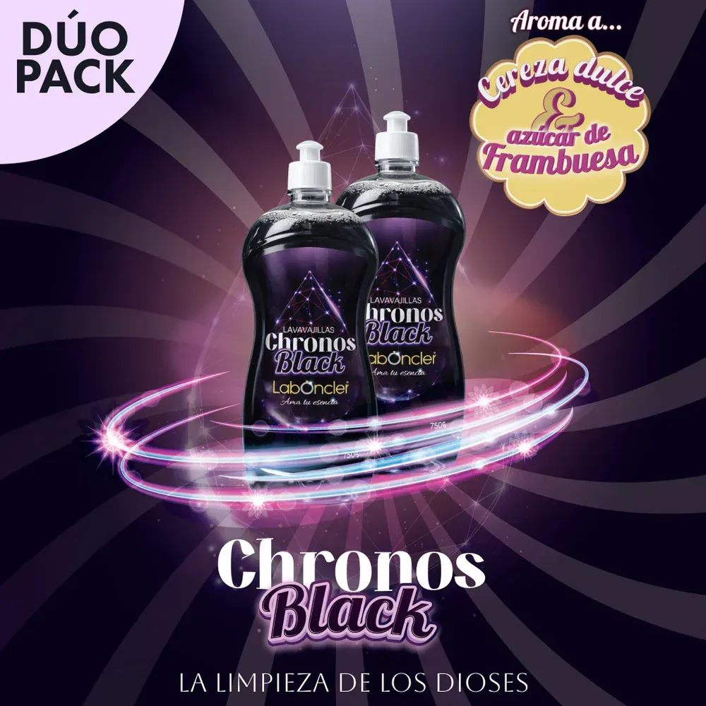Pack dúo Lavavajillas Chronos Black (750ml + 750ml)