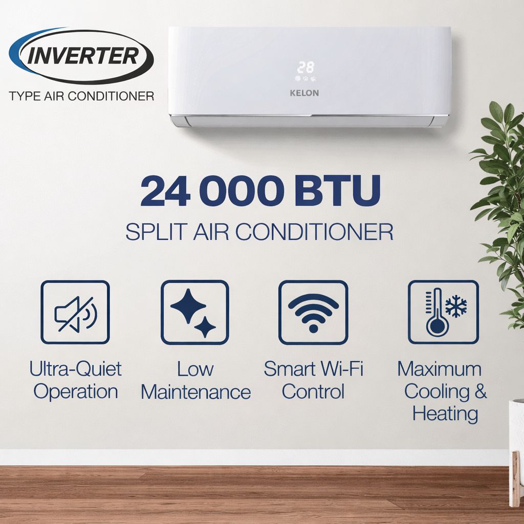 Kelon Inverter Split Aircon 24 000 BTU (Excludes Cantilever Bracket)