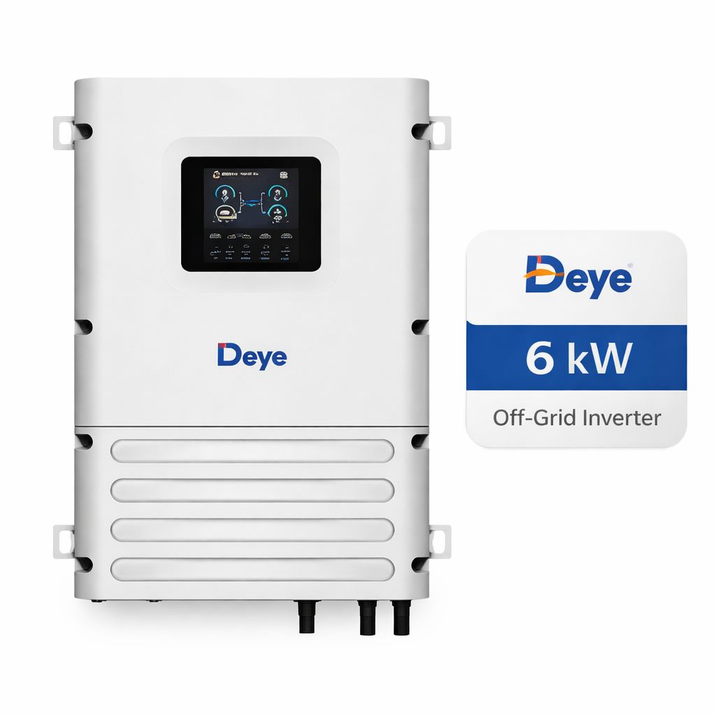 Deye 6Kw Single Phase Off-Grid Hybrid Inverter – VOC: 500V Battery: 60V (Integrated WIFI) (SUN-6K-OG01LP1-EU-AM2)