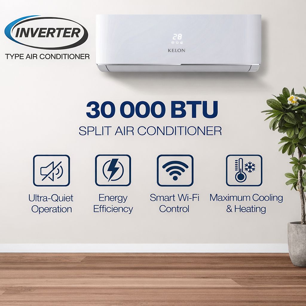 Kelon: Inverter Split Aircon 30 000 BTU (Excludes Cantilever Bracket)