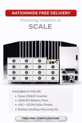 250KW Deye with 480Kwh battery bank + 400x 620W panels