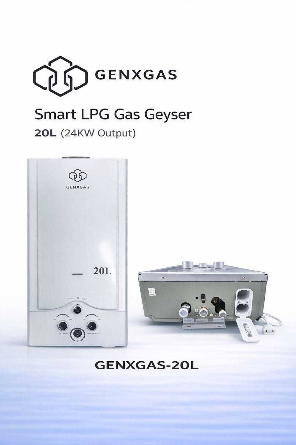GenXGas Smart LPG Gas Geyser 20L (24KW Output) (GENXGAS-20L)