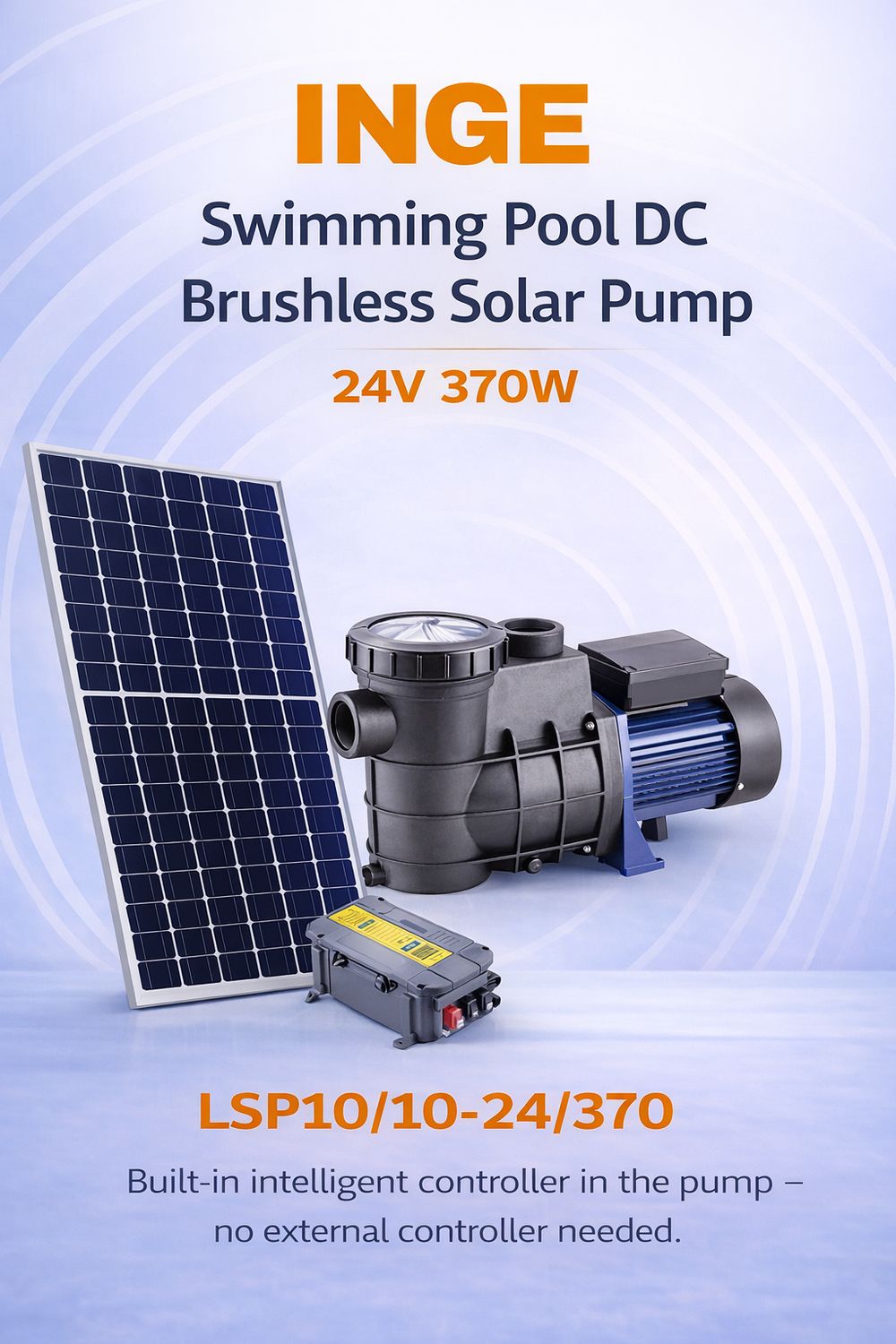 Inge Swimming Pool DC Brushless Solar Pump 24VDC 370W (LSP10/10-24/370)