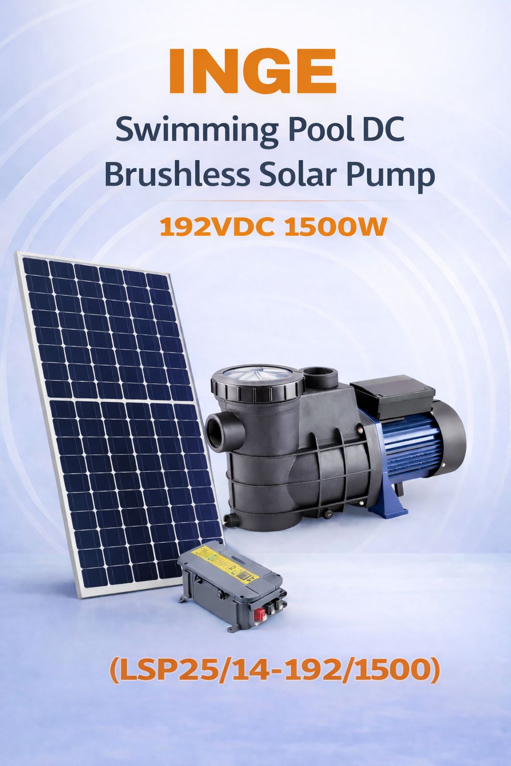 Inge Swimming Pool DC Brushless Solar Pump 192VDC 1500W (LSP25/14-192/1500)