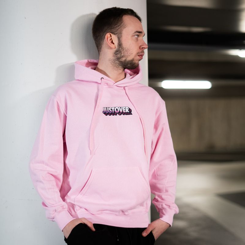 JUSTOVER CAR PARTS HOODIE PINK