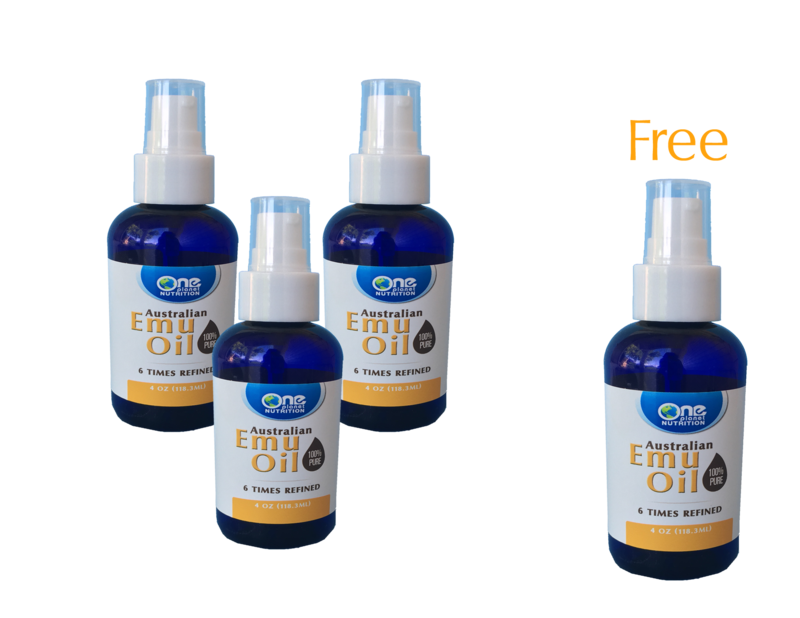 Australian Emu Oil - 4 oz -  Buy 3 Get 1 Free