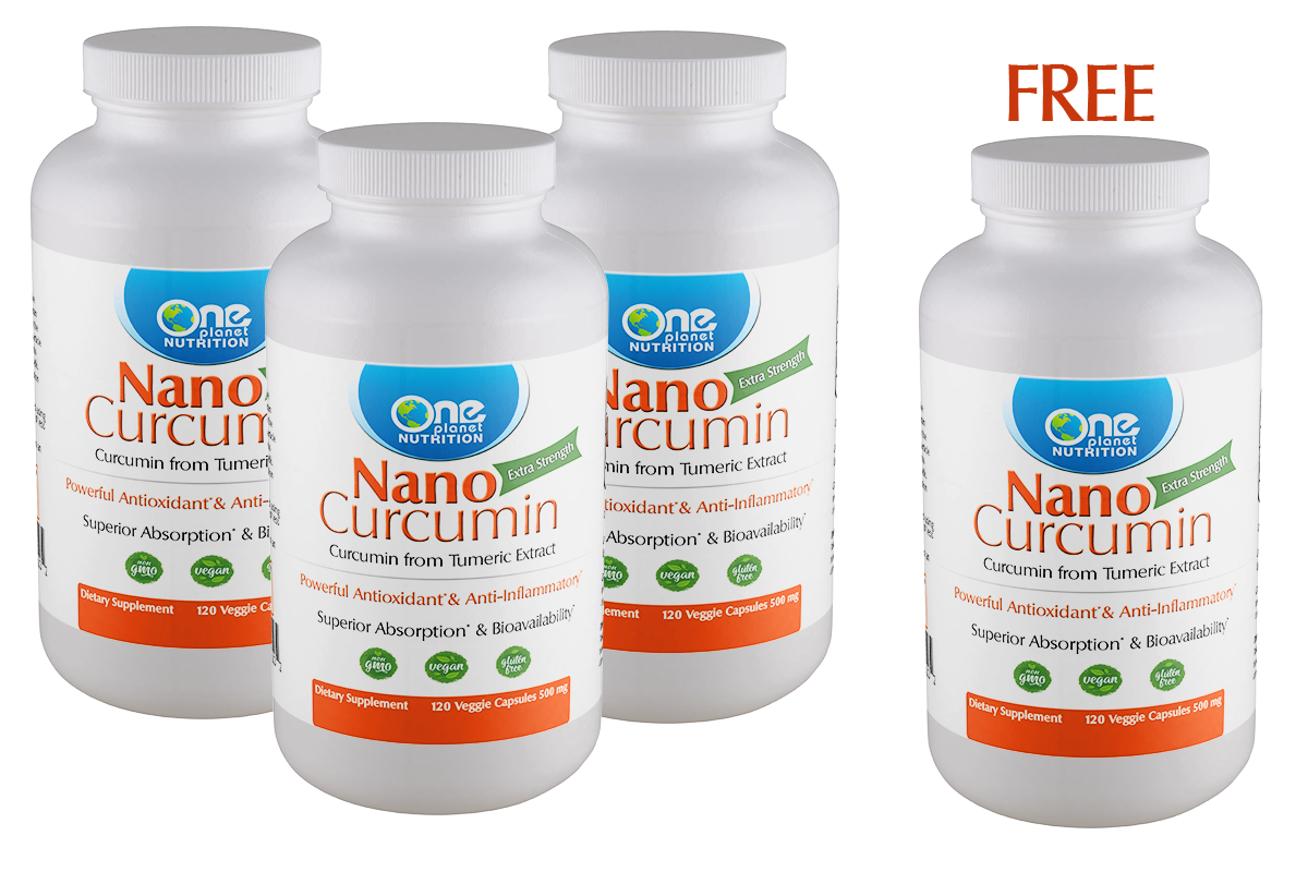 Nano Curcumin - 120 Caps - 500 mg - Buy 3 Get 1 Free